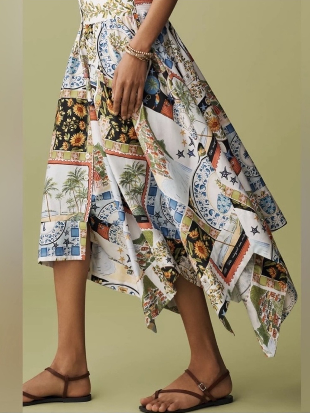 Farm Rio: Multicolor Latin Trip Scarves
Organic Cotton Midi Dress - Picture 11 of 13